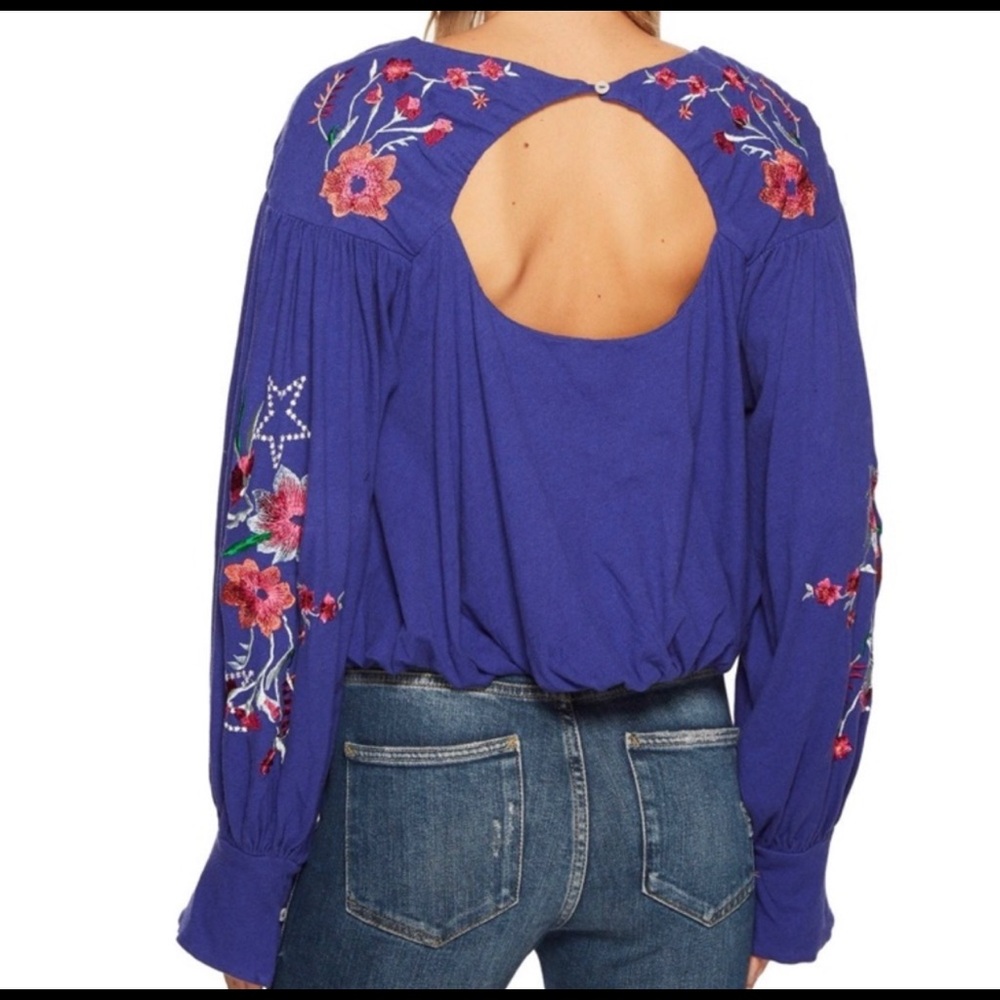 Free People Embroidered Top NWT